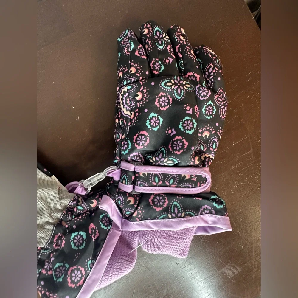 The Children's Place Floral kids Winter Gloves size, large-extra large